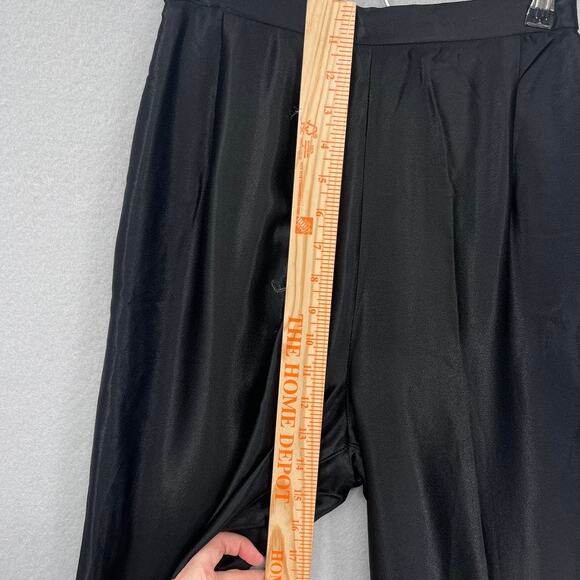 Vintage Union Made Satin Pants Womens 24" Waist Flare Bell Bottom High Waist - Picture 5 of 16